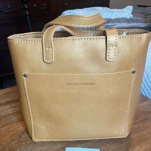 Portland Leather goods Honeycomb Mini Zip Crossbody Tote